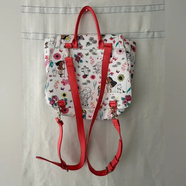Disney Animators Collection Backpack Floral Princess Disney Store Exclusive(B154 - Image 9