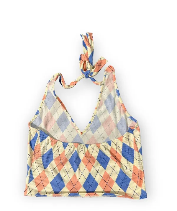 NWOT Y2K Plaid Halter Top Multiple Size XL - Image 2