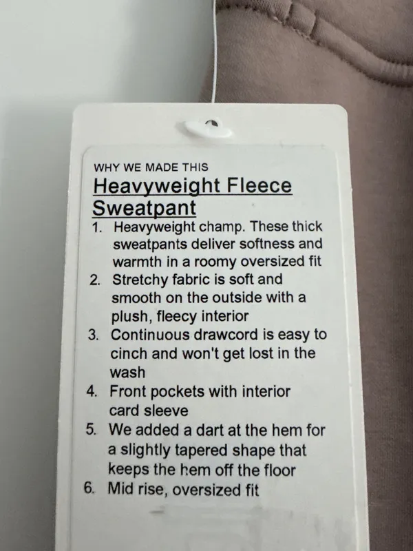 Lululemon Women’s Large Heavyweight Fleece Sweatpants - Image 8