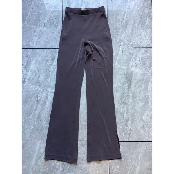 Lululemon Softstreme High-Rise Pant Espresso Brown Wide Leg Slit Hem XXXS 00 - Image 3
