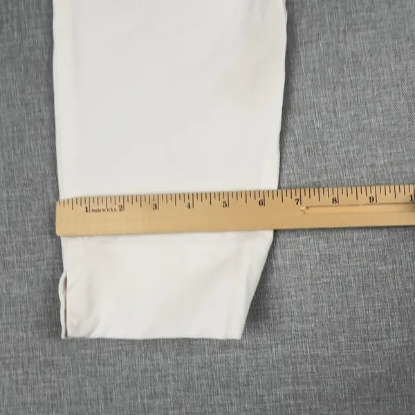 Theory Pants Womens 8 White Ankle Crepe Slim Zip Pockets Stretch 26 Inseam - Image 4