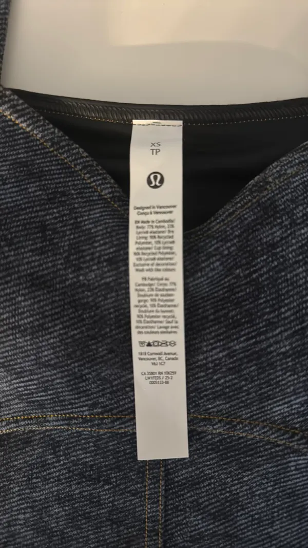 Lululemon Everlux Denim-Print Onesie - Image 4