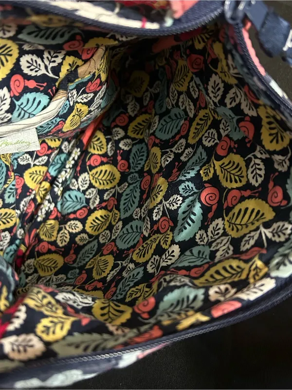 Vera Bradley Navy Pink Yellow White Blue Floral Quilted Shoulder Bag - Image 10