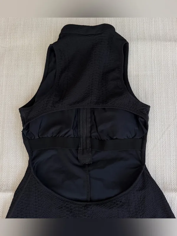 GIGI C Marcella Black Snakeskin Embossed Active Dress Built-In Shorts Size XS - Image 8