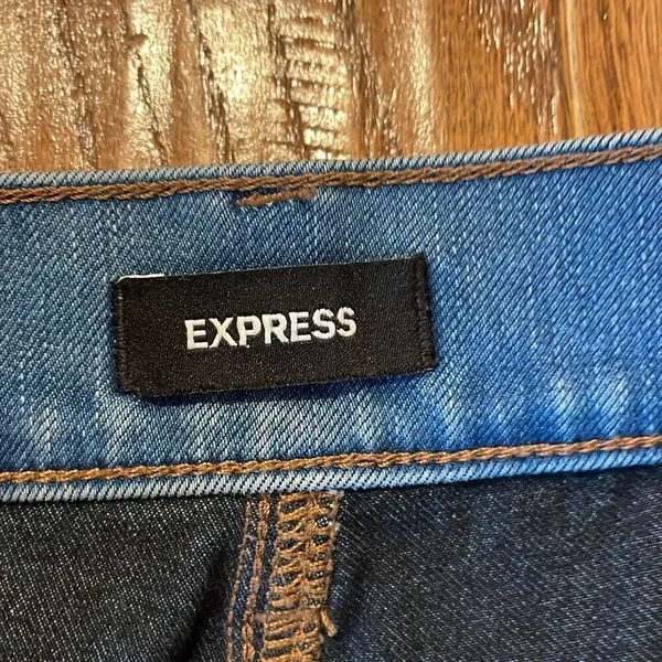 Express super high rise skinny seam front raw hem jeans 4 - Image 7