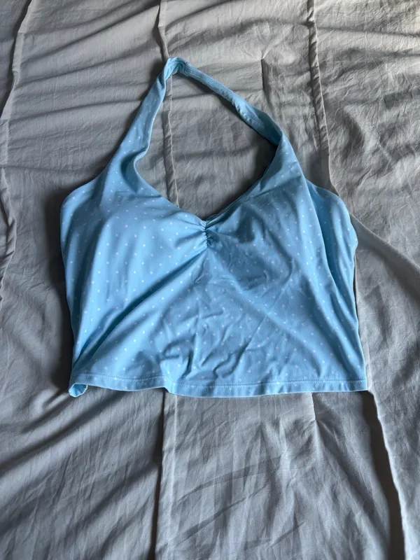 Blue and White Polka Dot JoyLab Tank + Skirt Set - Image 2