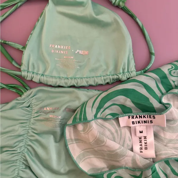 Frankies Bikinis‎ Satin Bikini Set and Sarong in Rainforest - Image 5