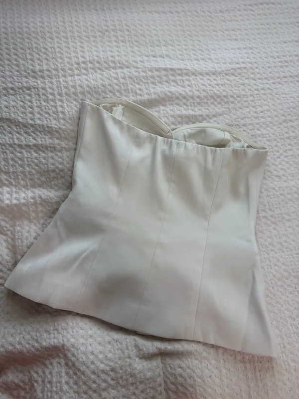 Forever 21 Sweetheart Button-Up Tube Top - Image 2