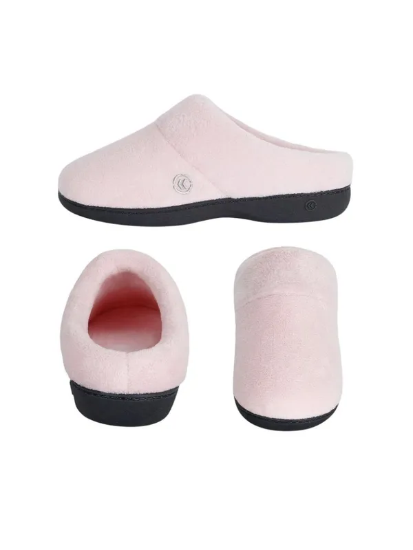 NWT Isotoner Womens Terry Clog Slippers Non-Slip 96035 Peony Pink S (6.5-7) - Image 2