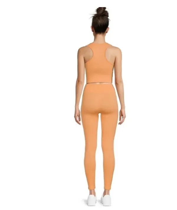 No Boundaries Juniors Seamless Tank Top and Leggings Set 2-Piece Peach Jelly - Image 2
