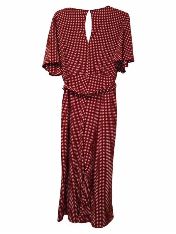 Anthropologie Margaret Belted red Jumpsuit romper 12 - Image 8