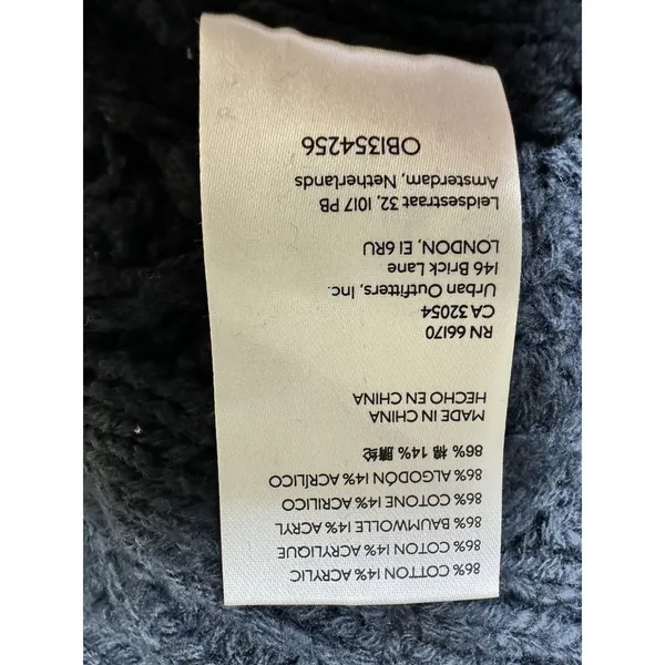 Free People Montana‎ Cable Cardi Black Women's Size Medium - Image 10