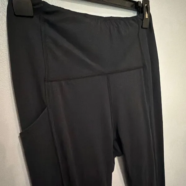 Marmot Black Phone Pocket 7/8 Leggings Size Small Activewear Cozy #900 - Image 2