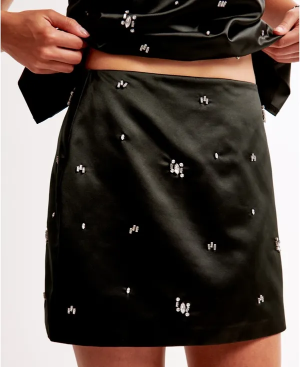 Abercrombie Scarlett Satin Mini Skort - Image 3