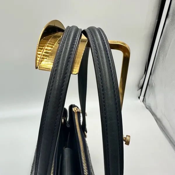 Coach Stanton Carryall handbag in stamped snakeskin leather Dark blue - Image 6