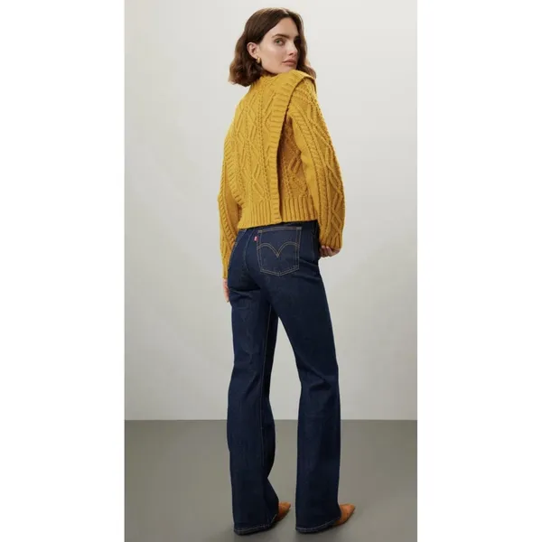 Central Park West Savannah Cardigan in Yellow, Size S - Image 3