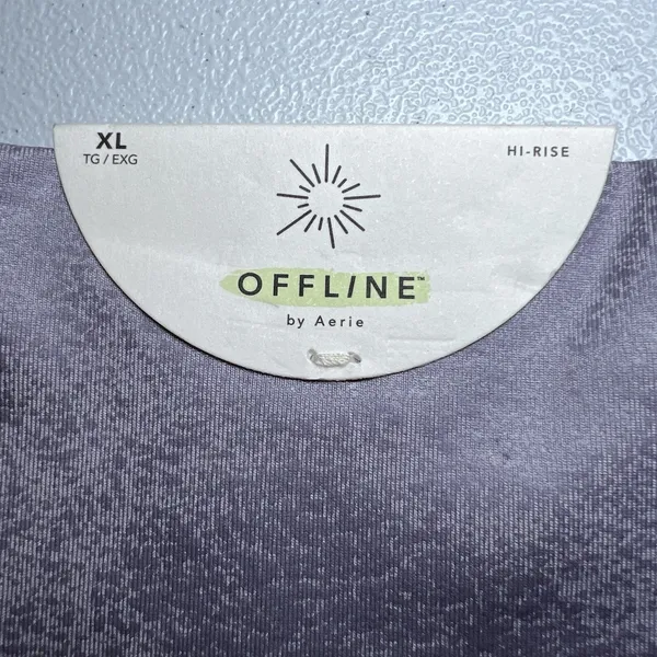 OFFLINE By Aerie Real Me High Waisted Crossover Crackle‎ Leggings Size XL NWT - Image 5