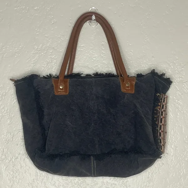 Myra Telluride‎ Tote Southwestern Aztec Animal Print Canvas Bag - Image 2