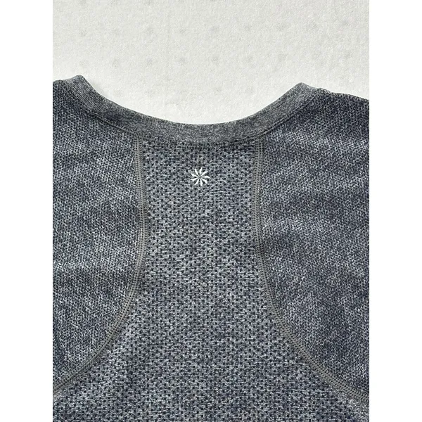 Athleta Gray Seamless Athletic Short Sleeve Top - Image 3