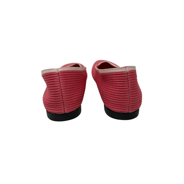 VIVAIA Margot Square Toe Knit Ballet Flats Pink Red Washable Shoes US 8 EU 39 - Image 7