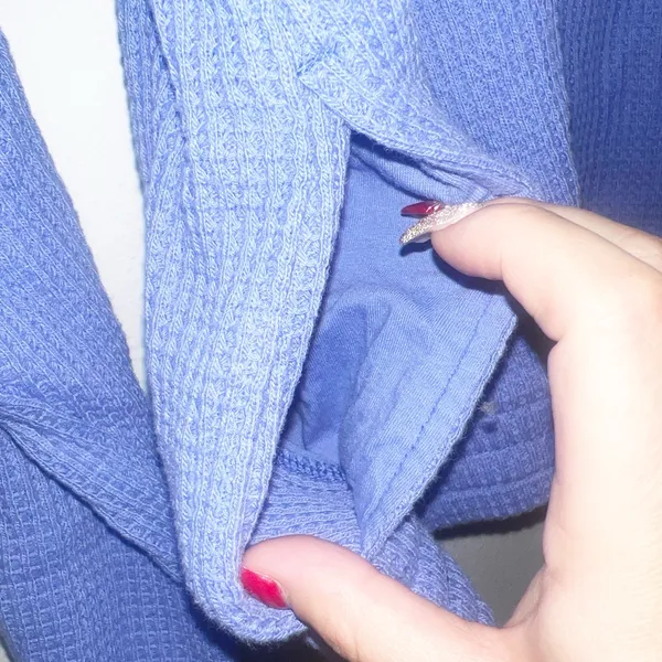Aerie purple waffle knit quarter zip long sleeve top - Image 5