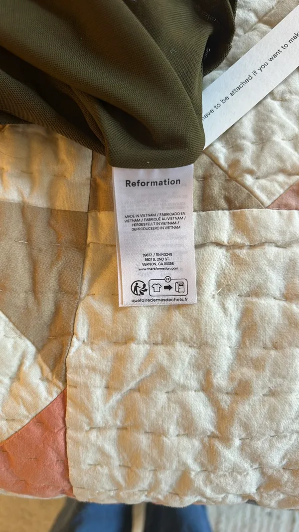 Olive green, sequin, Reformation tank - Image 5