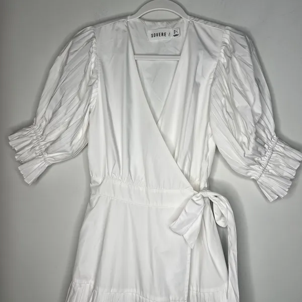 Sovere Pleated Wrap Midi Dress Size XS - Image 5
