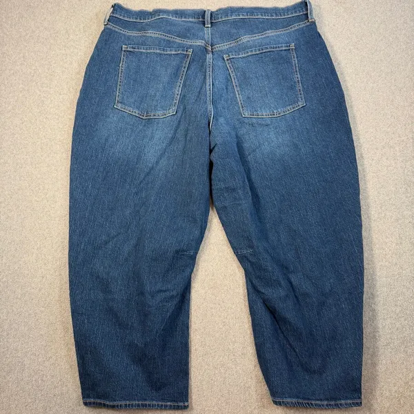 Old Navy Women's Size 20 Short High-Rise Wow Barrel Leg Jeans Medium Wash Blue - Image 7