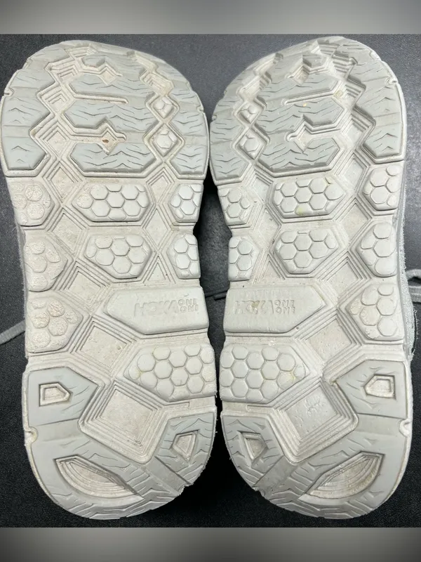 Hoka One One Size Men 7.5 Women’s 8.5 Clifton Suede Grey Sneakers - Image 7