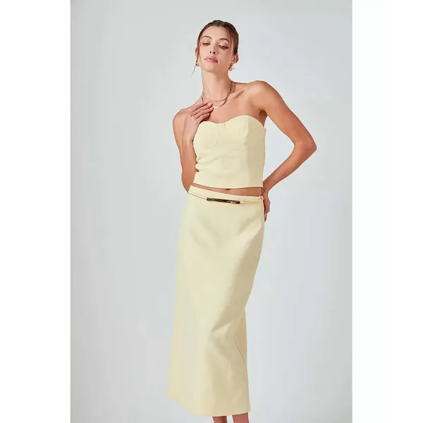 Endless Rose Tweed Strapless‎ Top Size Medium - Image 2