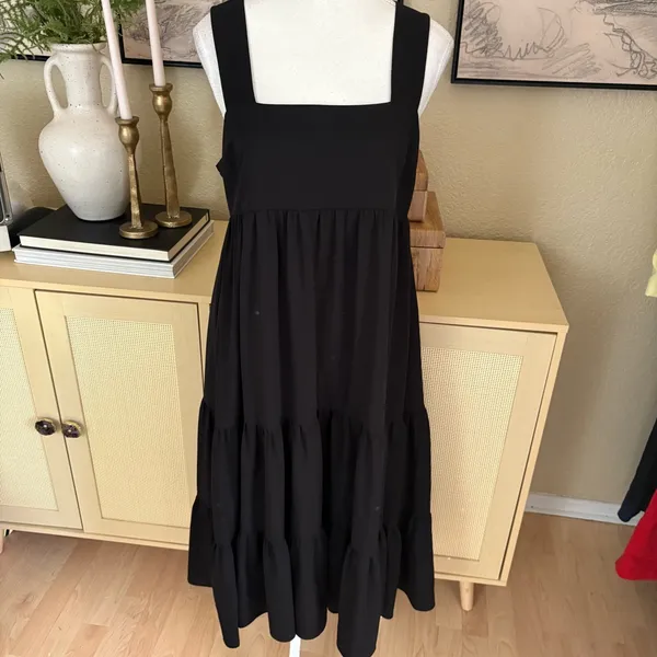 AMANDA UPRICHARD‎ Mitzi Tiered Midi LBD Dress Size Medium - Image 3