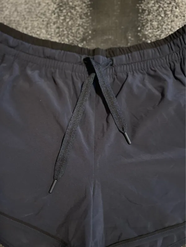 Womens sz10 Athleta Colorblocked Brooklyn Athletic Shorts-navy blue/black - Image 5