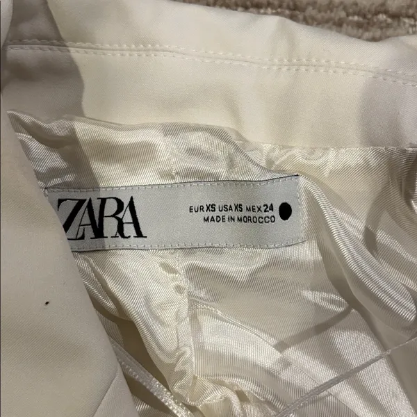 Zara White Blazer Jacket - Image 3
