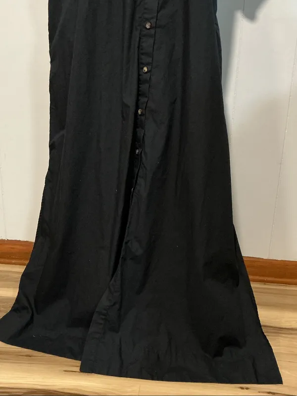 LOFT Black Maxi Shirt Dress - Image 2
