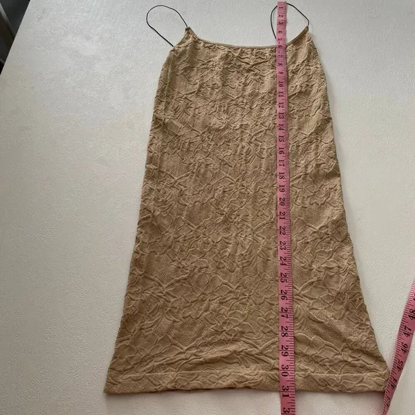 Free People Intimately Seamless Slip Dress | Nude Beige Textured Bodycon Midi M/ - Image 4