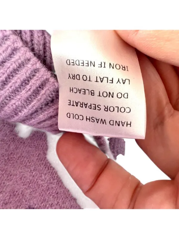Le Lis Collection Butterfly Print Purple Oversized Sweater Size Medium - Image 11