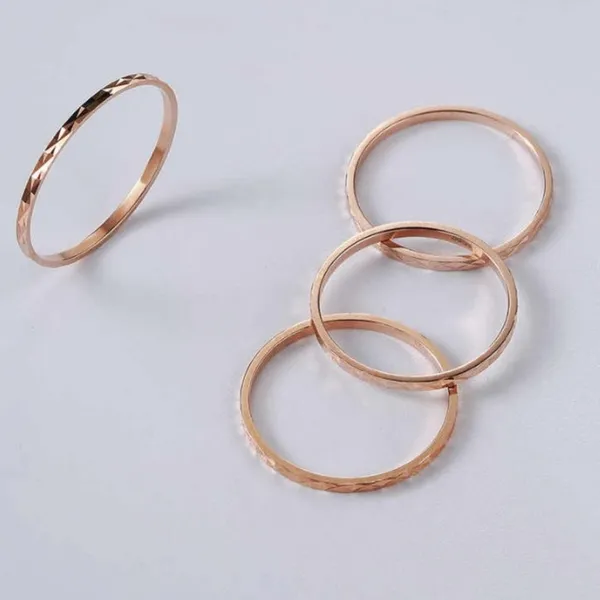 NEW 18k/.925‎ Rose Gold Dainty Stacking Midi Pinky Knuckle Ring - Image 2