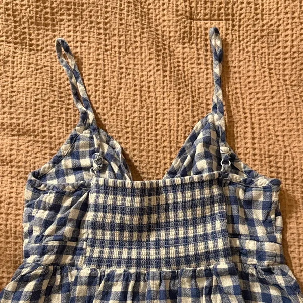 Blue and White Gingham Dress - Image 10