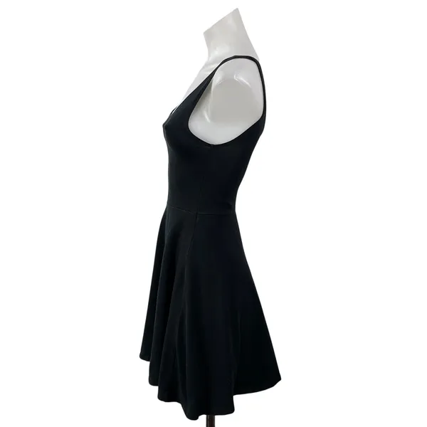 Topshop Women's Black Sleeveless Flowy A-line Skater Fit & Flare Dress Size 4 - Image 2