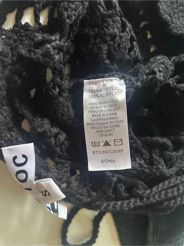 Black Crotchet Bodysuit Small - Image 4