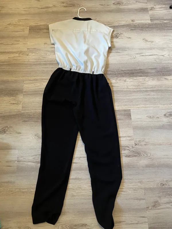 River Island Black & White Jumpsuit - Image 2