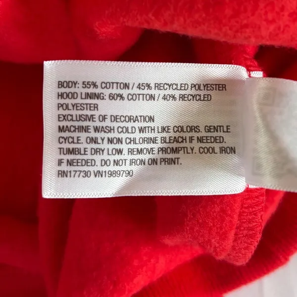 Universal Threads Red Love Graphic‎ Oversized Hoodie Sweatshirt XXL Flower Detail - Image 4