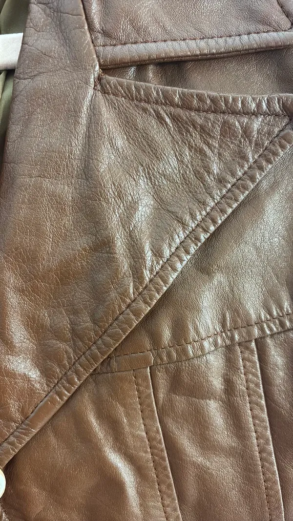 Genuine leather jacket Brown - Image 3
