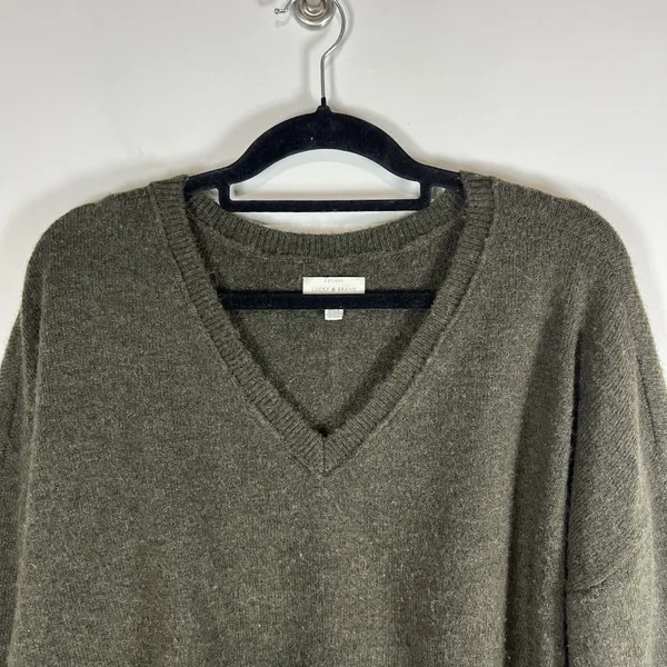 Lucky Brand Green Pullover Wool Blend V Neck Sweater‎ Women’s Large Soft - Image 2