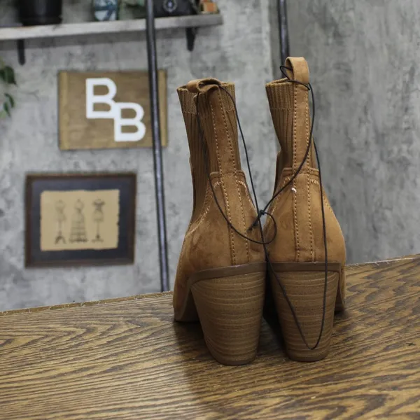 NEW Universal Thread Womens Kinley Ankle Boots 88225814 Cognac Brown 7M - Image 7