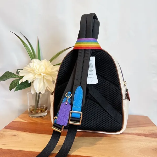 NWT Coach Mini Court‎ Backpack With Rainbow Coach - Image 4