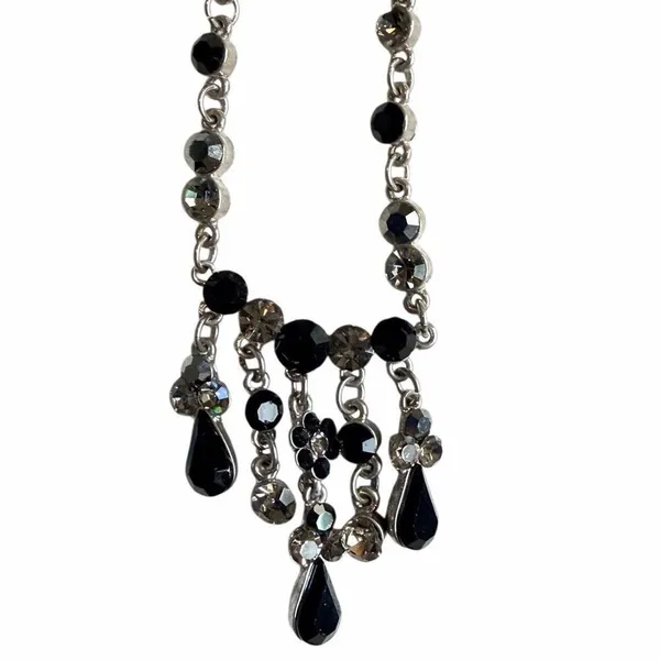 BLV Belle La Vie Black Crystal Chandelier Necklace - Image 7