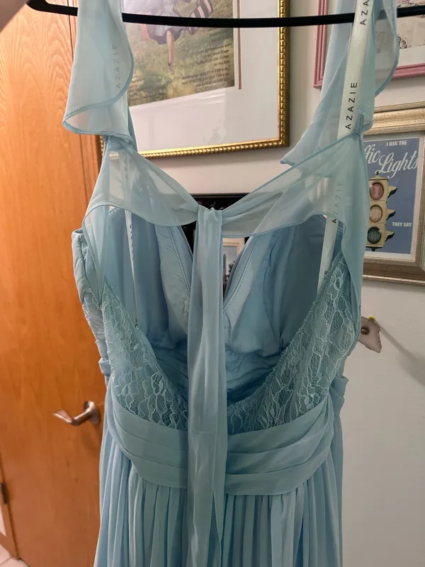 Azazie Bridesmaid Dress Sky Blue - Image 4