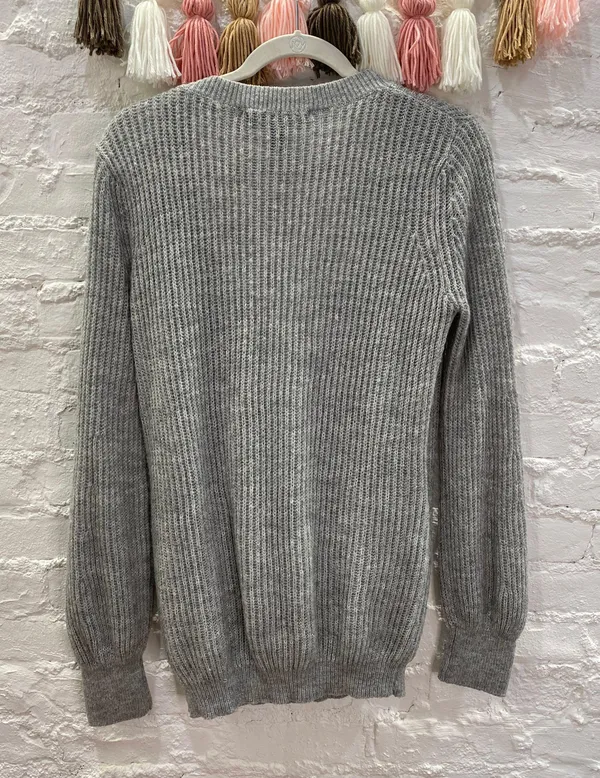 Forever 21 Grey Surplice Sweater - Image 3