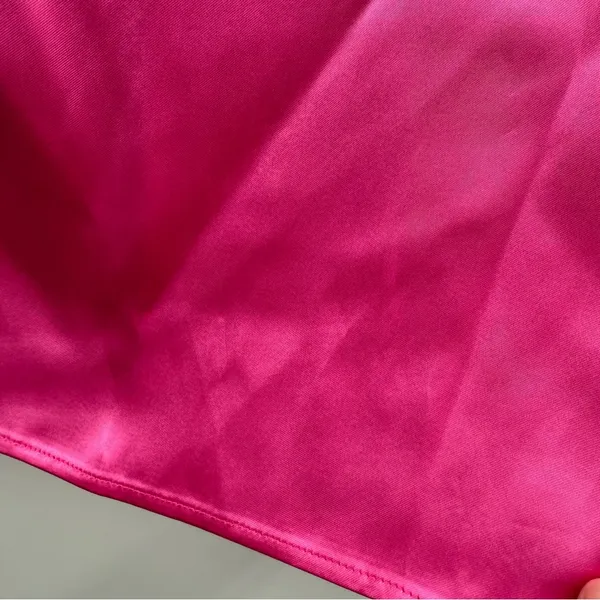 Gauge81 Pisa Fuchsia Pink‎ Satin Ruched Long Sleeve Mini Dress Sz XS NEW - Image 14